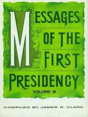 cover image of Messages of the First Presidency, Voume 3